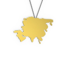 Asya Kolye - 18 ayar altın kolye (40 cm gümüş rolo zincir) #s4ytmz