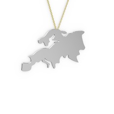 Avrupa Kolye - 925 ayar gümüş kolye (40 cm altın rolo zincir) #q0uugn