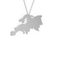 Avrupa Kolye - 18 ayar beyaz altın kolye (40 cm beyaz altın rolo zincir) #zq9npw