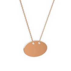 Alice Kolye - 18 ayar rose altın kolye (40 cm rose altın rolo zincir) #fu1vdz