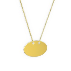 Alice Kolye - 8 ayar altın kolye (40 cm altın rolo zincir) #qt0s56