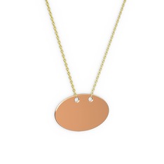 Alice Kolye - 925 ayar rose altın kaplama gümüş kolye (40 cm gümüş rolo zincir) #xdudsj