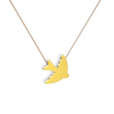 8 ayar altın kolye (40 cm rose altın rolo zincir)