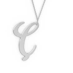 18 ayar beyaz altın kolye (40 cm beyaz altın rolo zincir)