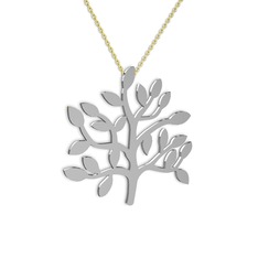 Hayat Ağacı Kolye - 925 ayar gümüş kolye (40 cm gümüş rolo zincir) #1rywyf4