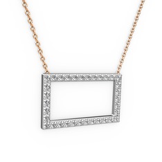 Pırlanta 925 ayar gümüş kolye (0.51 karat, 40 cm gümüş rolo zincir)