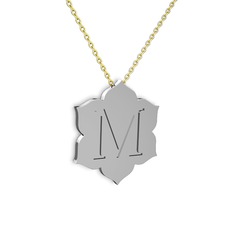 18 ayar beyaz altın kolye (40 cm altın rolo zincir)