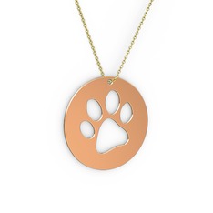 Sya Pati Kolye - 8 ayar rose altın kolye (40 cm altın rolo zincir) #17l9tee