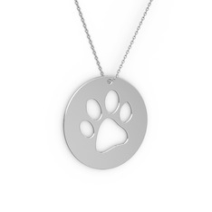 Sya Pati Kolye - 14 ayar beyaz altın kolye (40 cm beyaz altın rolo zincir) #1bvy03w