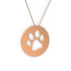 925 ayar rose altın kaplama gümüş kolye (40 cm rose altın rolo zincir)