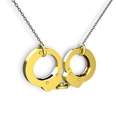 925 ayar altın kaplama gümüş kolye (40 cm gümüş rolo zincir)