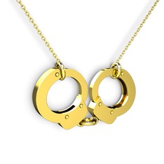 Kelepçe Kolye - 14 ayar altın kolye (40 cm altın rolo zincir) #ek0mll