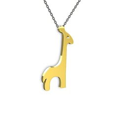 925 ayar altın kaplama gümüş kolye (40 cm gümüş rolo zincir)