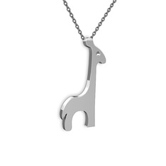 Zürafa Kolye - 925 ayar gümüş kolye (40 cm gümüş rolo zincir) #rax7c4