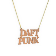 925 ayar rose altın kaplama gümüş kolye (8 karakterli times new roman, 40 cm altın rolo zincir)