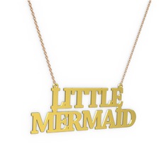 İki İsim Kolye - 18 ayar altın kolye (13 karakterli times new roman, 40 cm rose altın rolo zincir) #154dk7i