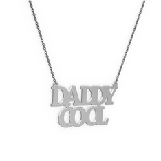 İki İsim Kolye - 8 ayar beyaz altın kolye (9 karakterli times new roman, 40 cm gümüş rolo zincir) #1gh8znw