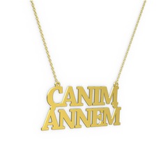 18 ayar altın kolye (10 karakterli times new roman, 40 cm gümüş rolo zincir)