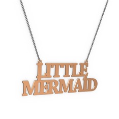 İki İsim Kolye - 8 ayar rose altın kolye (13 karakterli times new roman, 40 cm gümüş rolo zincir) #1u37no9