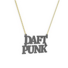 İki İsim Kolye - 925 ayar siyah rodyum kaplama gümüş kolye (8 karakterli times new roman, 40 cm gümüş rolo zincir) #29quhe