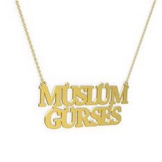 14 ayar altın kolye (12 karakterli times new roman, 40 cm altın rolo zincir)