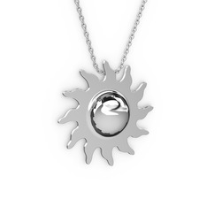 Güneş Kolye - 925 ayar gümüş kolye (40 cm gümüş rolo zincir) #dkbr8i
