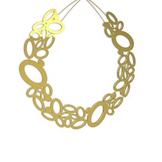 Hiedra Sarmaşık Kolye - 8 ayar altın kolye (40 cm altın rolo zincir) #1b5631u