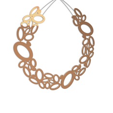 Hiedra Sarmaşık Kolye - 8 ayar rose altın kolye (40 cm beyaz altın rolo zincir) #oabtmw