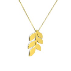 Başak Kolye - 925 ayar altın kaplama gümüş kolye (40 cm altın rolo zincir) #1a5tze3