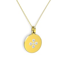 Gardenia Çiçek Kolye - Swarovski 18 ayar altın kolye (40 cm gümüş rolo zincir) #rkxao5
