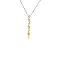 Mesa Kelebek Kolye - Peridot 18 ayar altın kolye (40 cm beyaz altın rolo zincir) #11ygznl