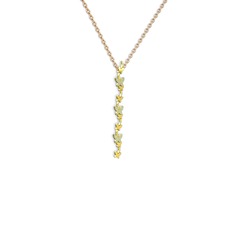Mesa Kelebek Kolye - Akuamarin 14 ayar altın kolye (40 cm rose altın rolo zincir) #145zsnr
