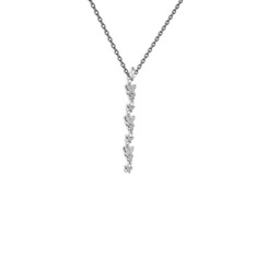 Mesa Kelebek Kolye - Pırlanta 925 ayar gümüş kolye (0.9504 karat, 40 cm gümüş rolo zincir) #14yvetf