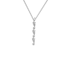 Mesa Kelebek Kolye - Beyaz zirkon 925 ayar gümüş kolye (40 cm beyaz altın rolo zincir) #18o63u5