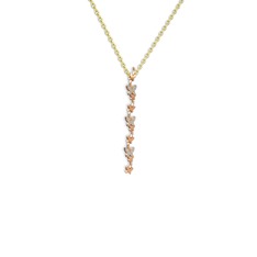Mesa Kelebek Kolye - Akuamarin 925 ayar rose altın kaplama gümüş kolye (40 cm altın rolo zincir) #1hfa4qo