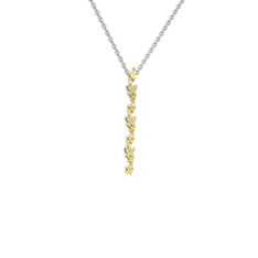 Mesa Kelebek Kolye - Beyaz zirkon 925 ayar altın kaplama gümüş kolye (40 cm gümüş rolo zincir) #1ivewbb
