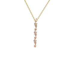 Mesa Kelebek Kolye - Akuamarin 925 ayar rose altın kaplama gümüş kolye (40 cm altın rolo zincir) #1qypywr