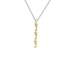 Mesa Kelebek Kolye - Pembe kuvars 18 ayar altın kolye (40 cm beyaz altın rolo zincir) #1rgk67e