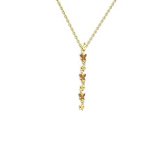 Mesa Kelebek Kolye - Garnet 8 ayar altın kolye (40 cm altın rolo zincir) #1w7cnog
