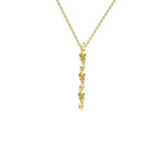 Mesa Kelebek Kolye - Sitrin 18 ayar altın kolye (40 cm altın rolo zincir) #1wqzxqn