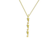 Peridot 925 ayar altın kaplama gümüş kolye (40 cm altın rolo zincir)