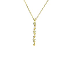 Mesa Kelebek Kolye - Akuamarin 18 ayar altın kolye (40 cm altın rolo zincir) #h9t8is