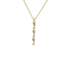 Mesa Kelebek Kolye - Peridot 14 ayar rose altın kolye (40 cm altın rolo zincir) #ih3a0x