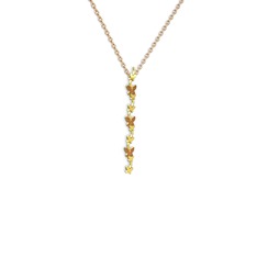 Mesa Kelebek Kolye - Garnet 14 ayar altın kolye (40 cm rose altın rolo zincir) #n4w0f5