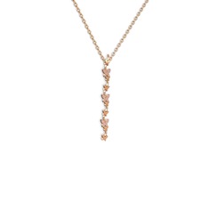Mesa Kelebek Kolye - Pembe kuvars 8 ayar rose altın kolye (40 cm rose altın rolo zincir) #zvzd8u