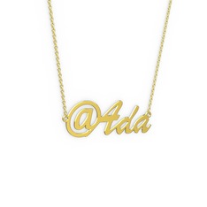 @ İsim Kolye - 8 ayar altın kolye (3 karakterli el yazısı, 40 cm altın rolo zincir) #1cksrhk