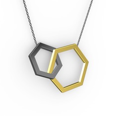 Chen Kolye - 8 ayar altın kolye (40 cm gümüş rolo zincir) #1m7wte2