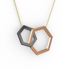 14 ayar rose altın kolye (40 cm altın rolo zincir)