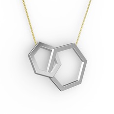 14 ayar beyaz altın kolye (40 cm altın rolo zincir)