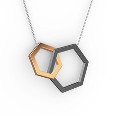 Chen Kolye - 925 ayar siyah rodyum kaplama gümüş kolye (40 cm gümüş rolo zincir) #vwh9up